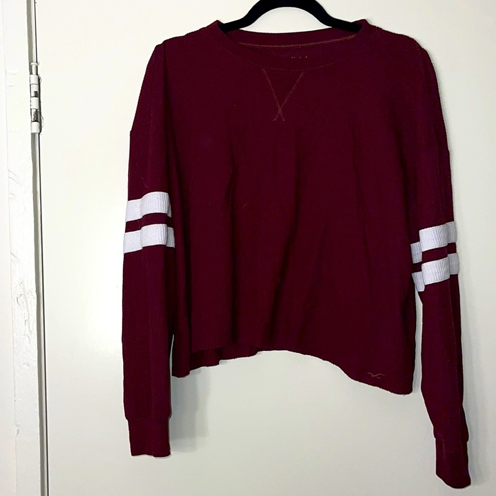 Abercrombie & Fitch Women’s Long Sleeved Henley Cropped Shirt
